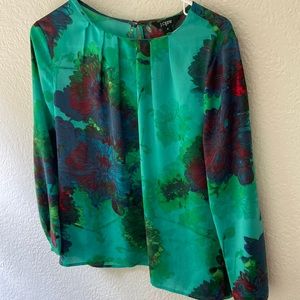 J. Crew Long sleeve satin feeling blouse size small